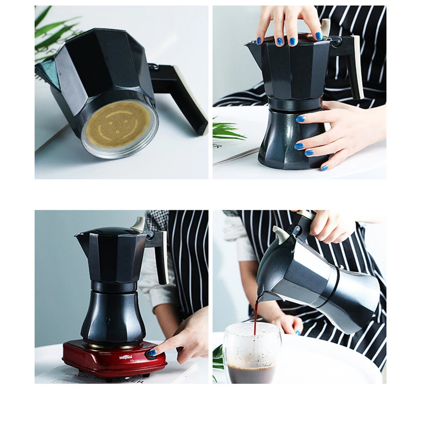 Кофеварка Moka Stovetop аппарат для приготовления французского мокко эспрессо ручная