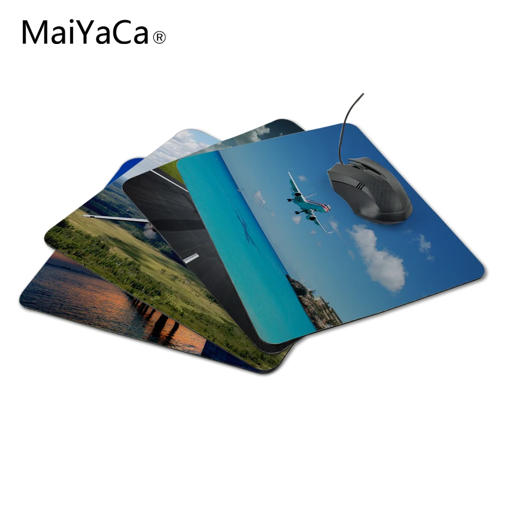 

MaiYaCa Airplane Landing Computer Mouse Pad Mousepads Decorate Your Desk Non-Skid Rubber Pad