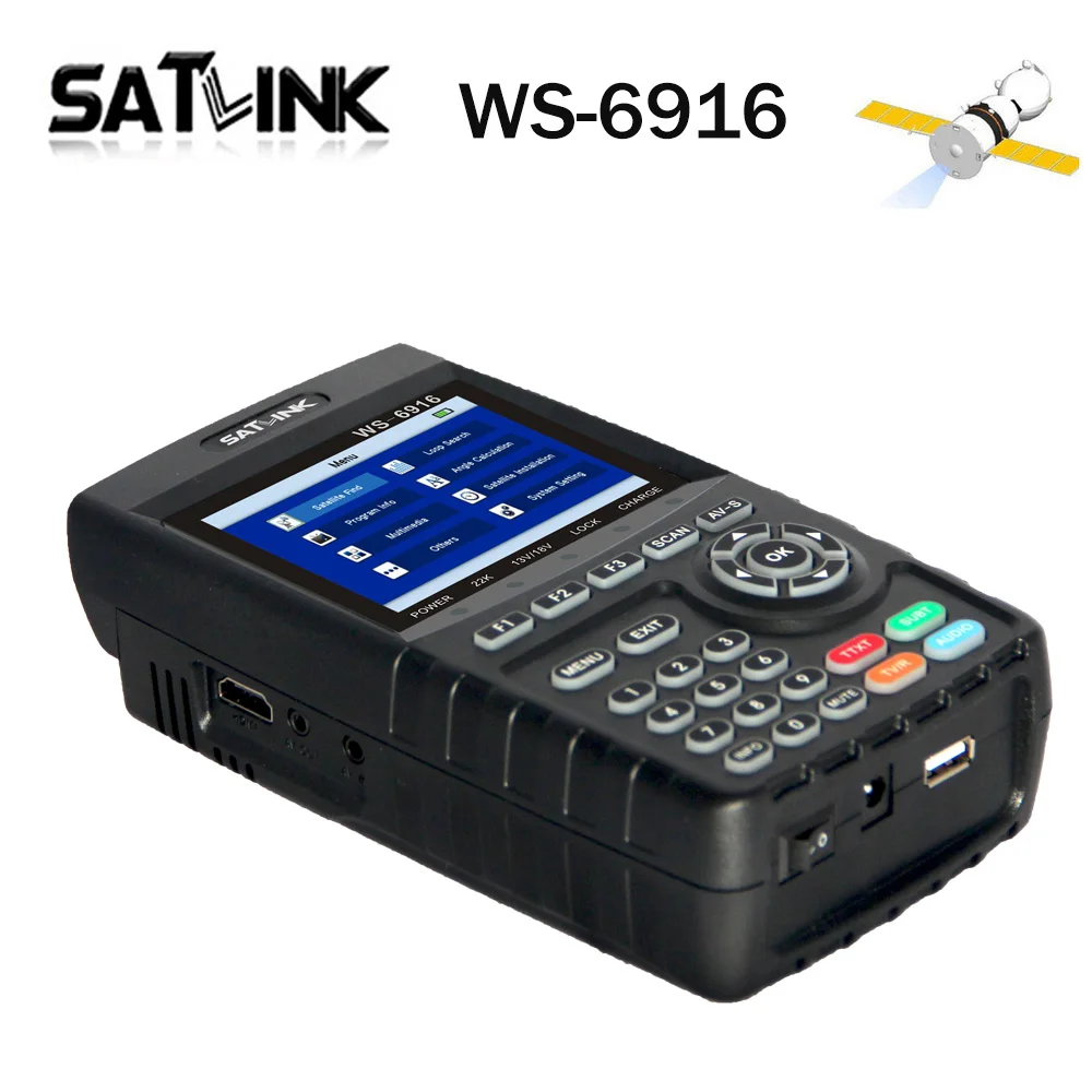 2019 лучший Satlink WS 6916 satfinder hd ws6916 DVB S2 спутниковый искатель измеритель MPEG 2/MPEG 4