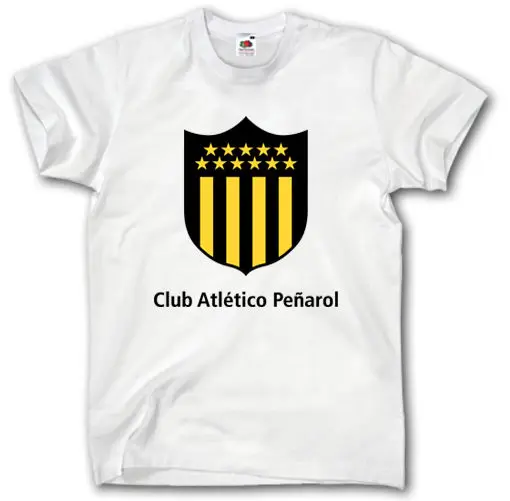 

ATLETICO PENAROL MONTEVIDEO T SHIRT Penarol FOOTBALLER CAMISETA FUTBOL URUGUAY Short Sleeve T-Shirt Free Shipping