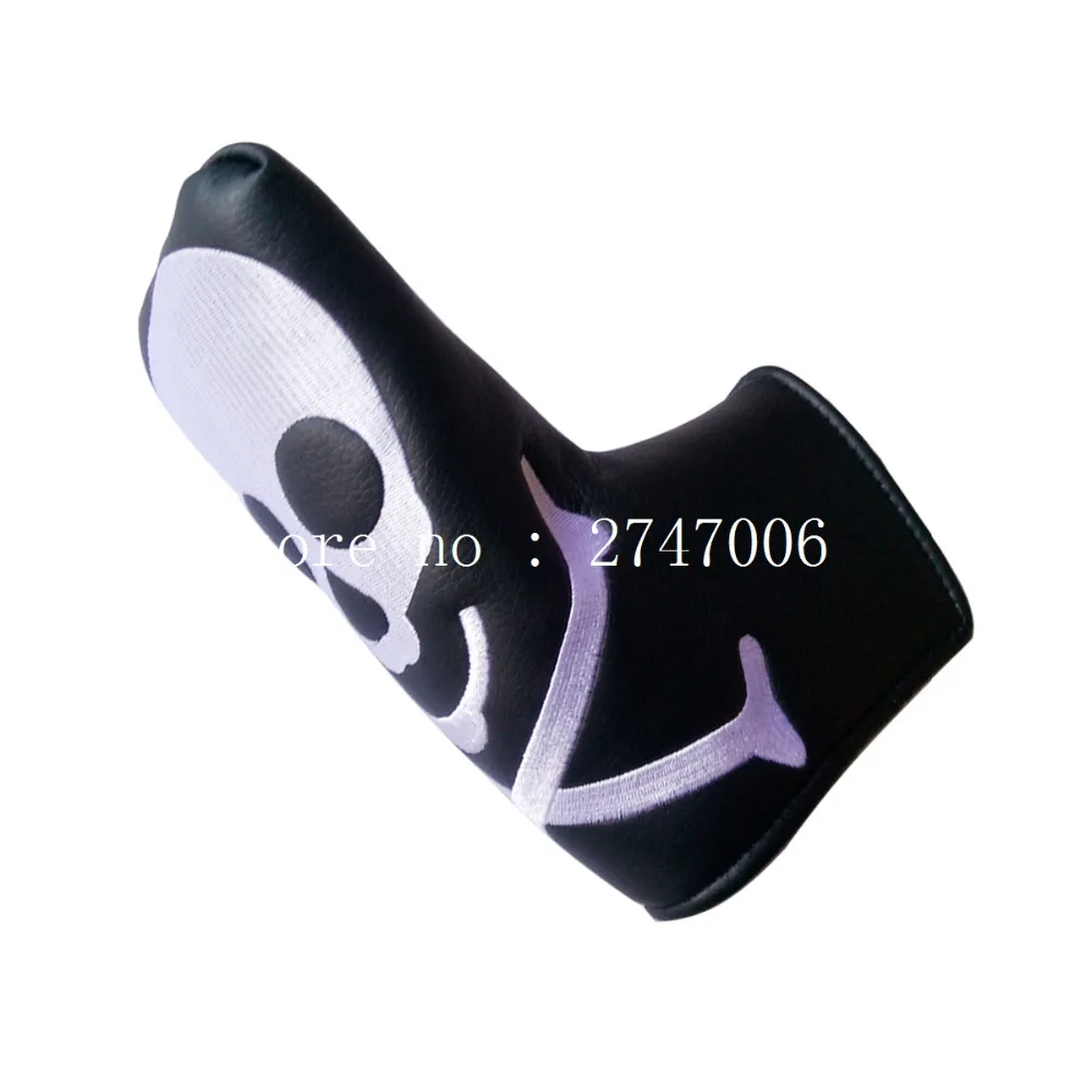 

1pc Big Skull Putter Cover Custom Cover with Magic Closure Free Shipping Black