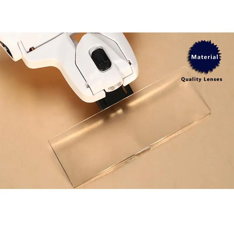 Magnifying Loupe Optical Lens Magnifier Glasses With Led Light Headband Magnifier For Embroidery Reading Illuminated Magnifier1