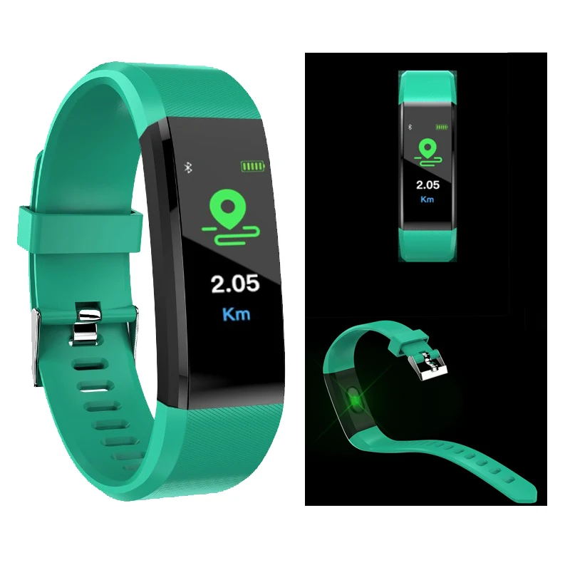 115 Plus Heart Rate Blood Pressure Monitor Smart Wristband Bluetooth Calorie Tracker Fitness Bracelet For Women Pedometer | Электроника