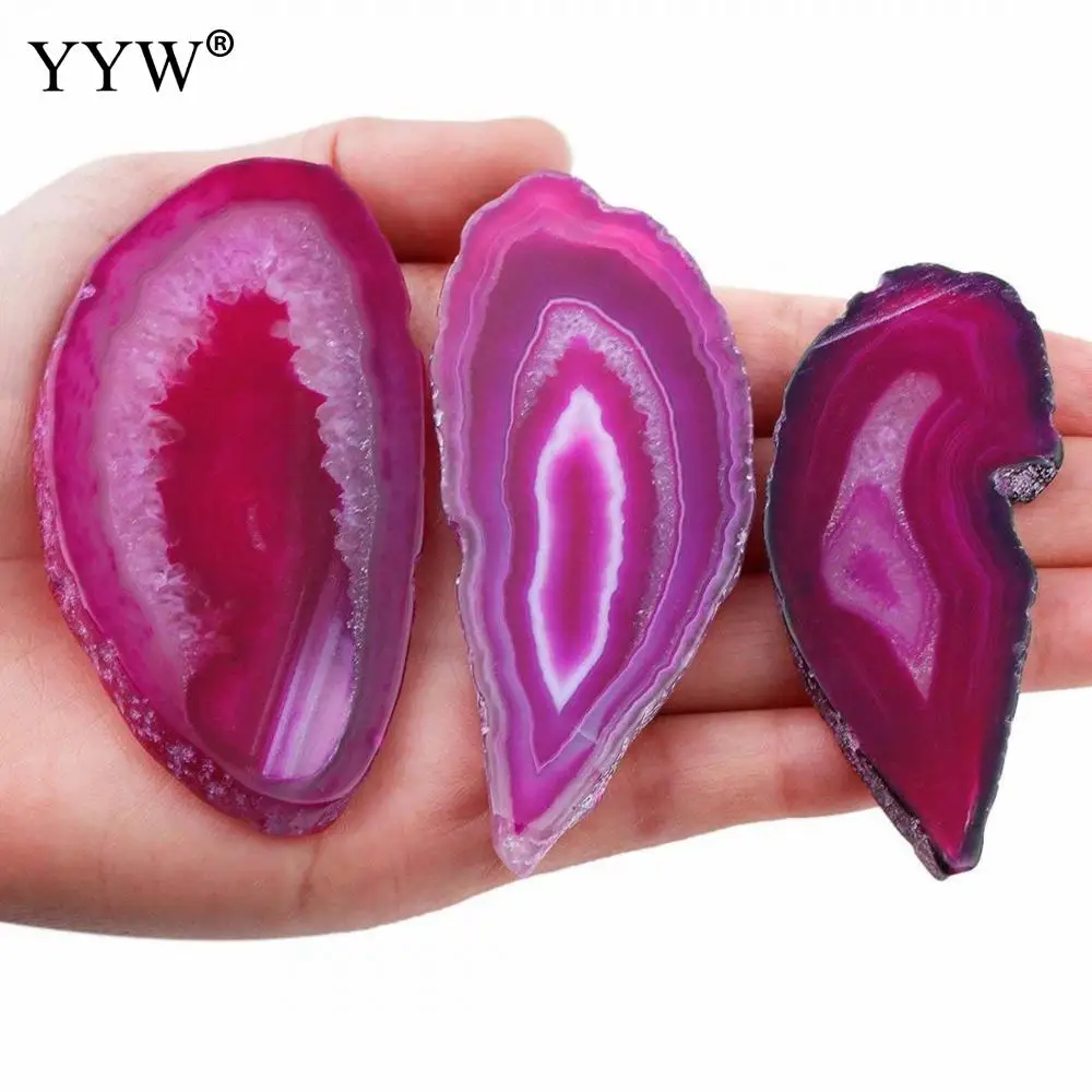 5pcs Natural Onyx Charms Pendants Hole Multi Colorful Slice Irregular Natural Agat Crystal Stone Quartz Wholesale Place cards