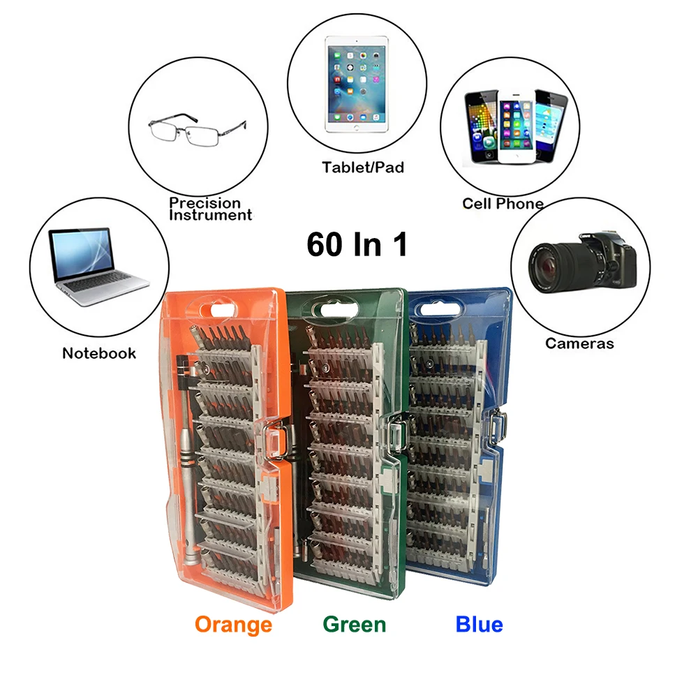 

Precision Screw Driver Set Spudger Pry Tool for iPhone Laptop MacBook PC Xbox 360/One Nintendo Switch ect Repair 57/60/80Pcs