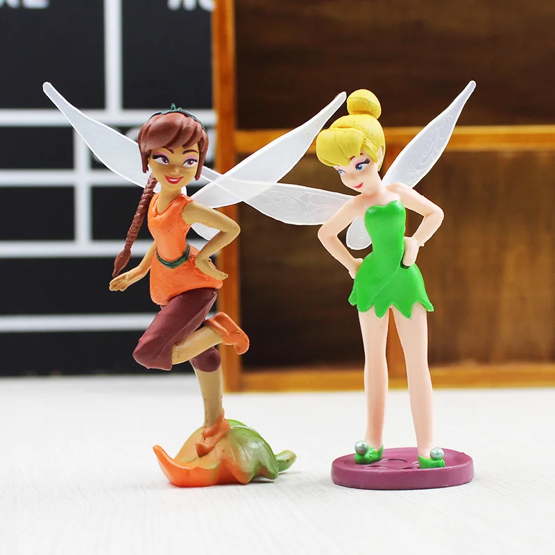 7Pcs/lot Anime Tinkerbell Collectibles Dolls Set Tinker Bell Fairies Pvc Action Figures Kids Toys For girl Children