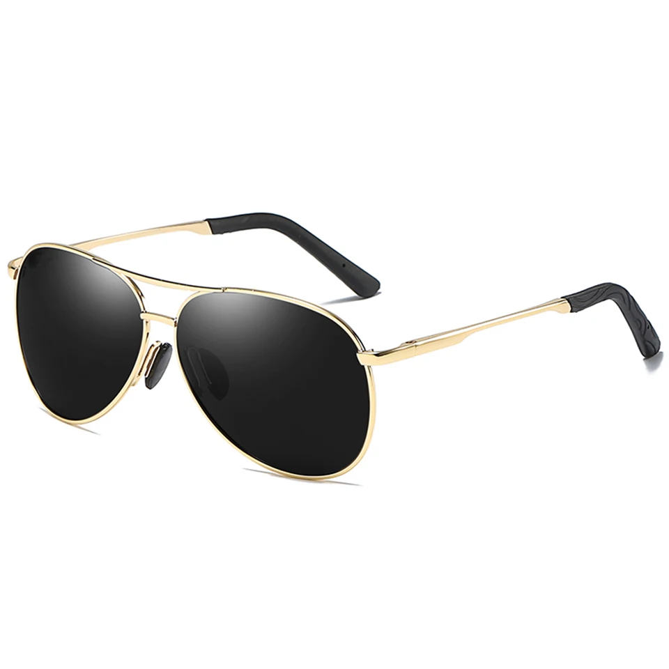 ELITERA бренд дизайн Пилот солнцезащитные очки для мужчин и женщин поляризационные вождения негабаритных солнцезащитные очки наружные спортивные очки - Цвет линз: gold grey