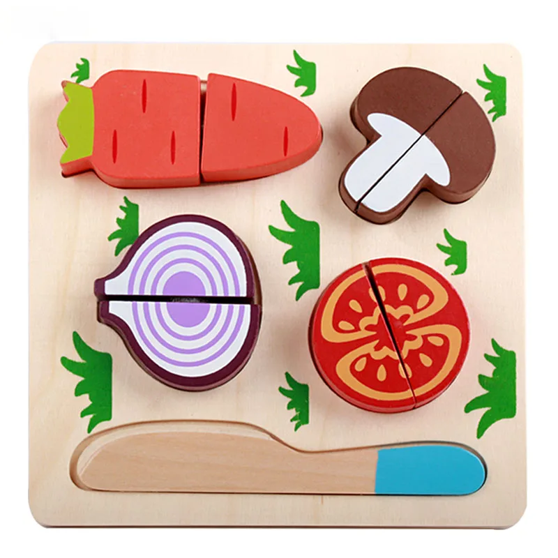 

Wooden Kitchen Toys Fun Cutting Vegetables Fruits Playset For Kids Basic Skills Development Educational Toys YJS Dropshi