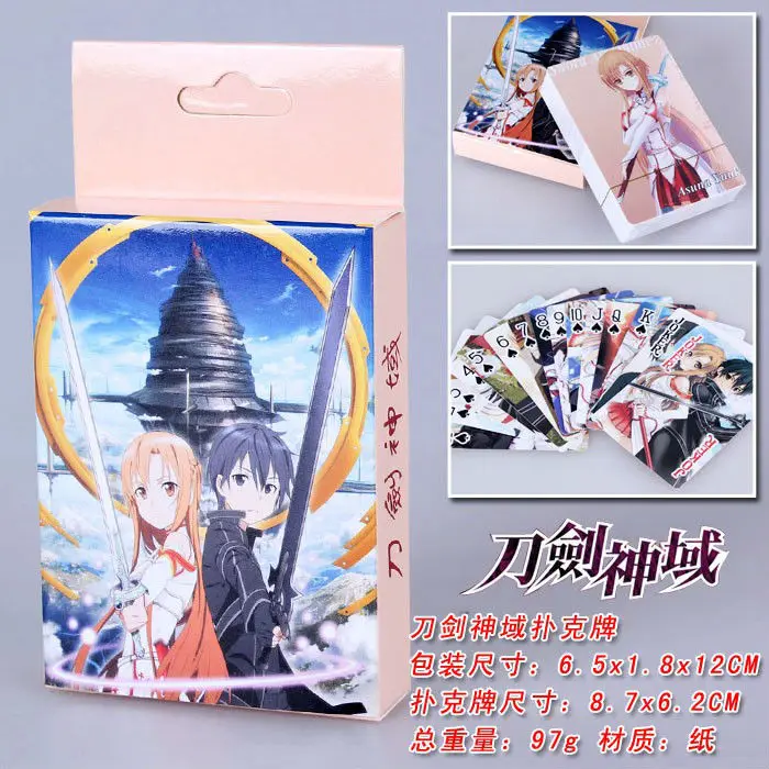 

Anime Poker Sword Art Online Toys kazuto Asuna Game Collection Card