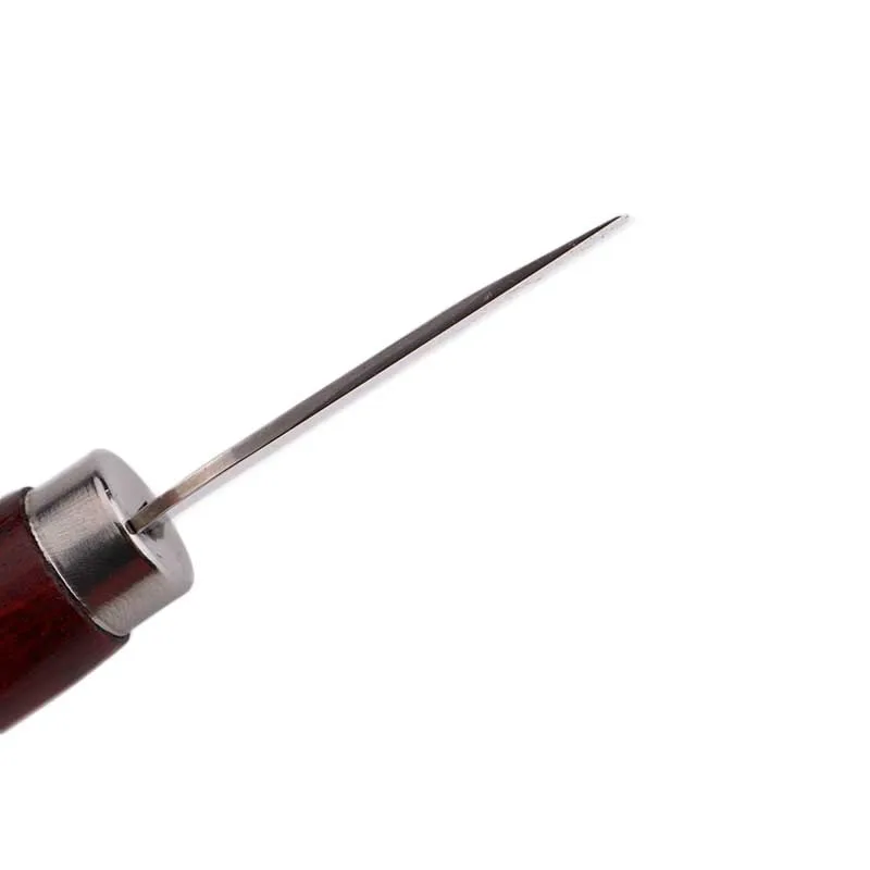 Нож для резки кожи из нержавеющей стали, многофункциональный инструмент Ganzo с деревянной ручкой JY