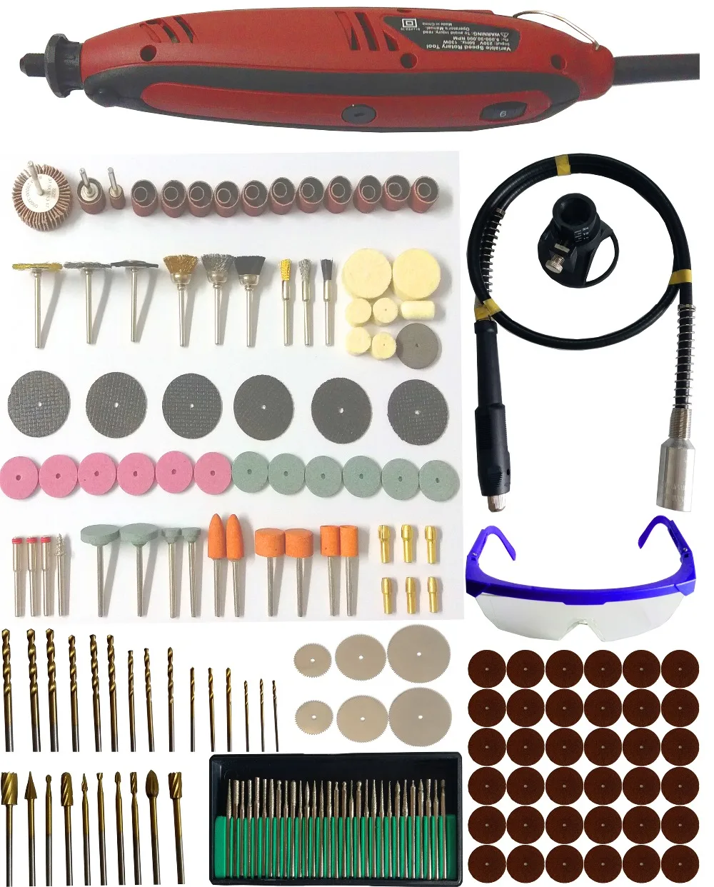 

Electric Mini Drill For Dremel Drilling Grinding Sharpening Cutting Engraving Cleaning Polishing Sanding Power Rotary Tools Kit