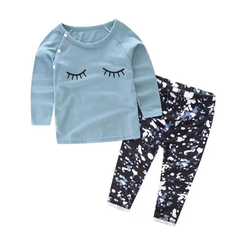 2017 New Style 0-24M Infant Baby Girls Clothes Cute Cotton Long Sleeve Eyelash T-Shirt + Pants 2pcs Set S2 2017 New Style 0-24M Infant Baby Girls Clothes Cute Cotton Long Sleeve Eyelash T-Shirt + Pants 2pcs Set S2