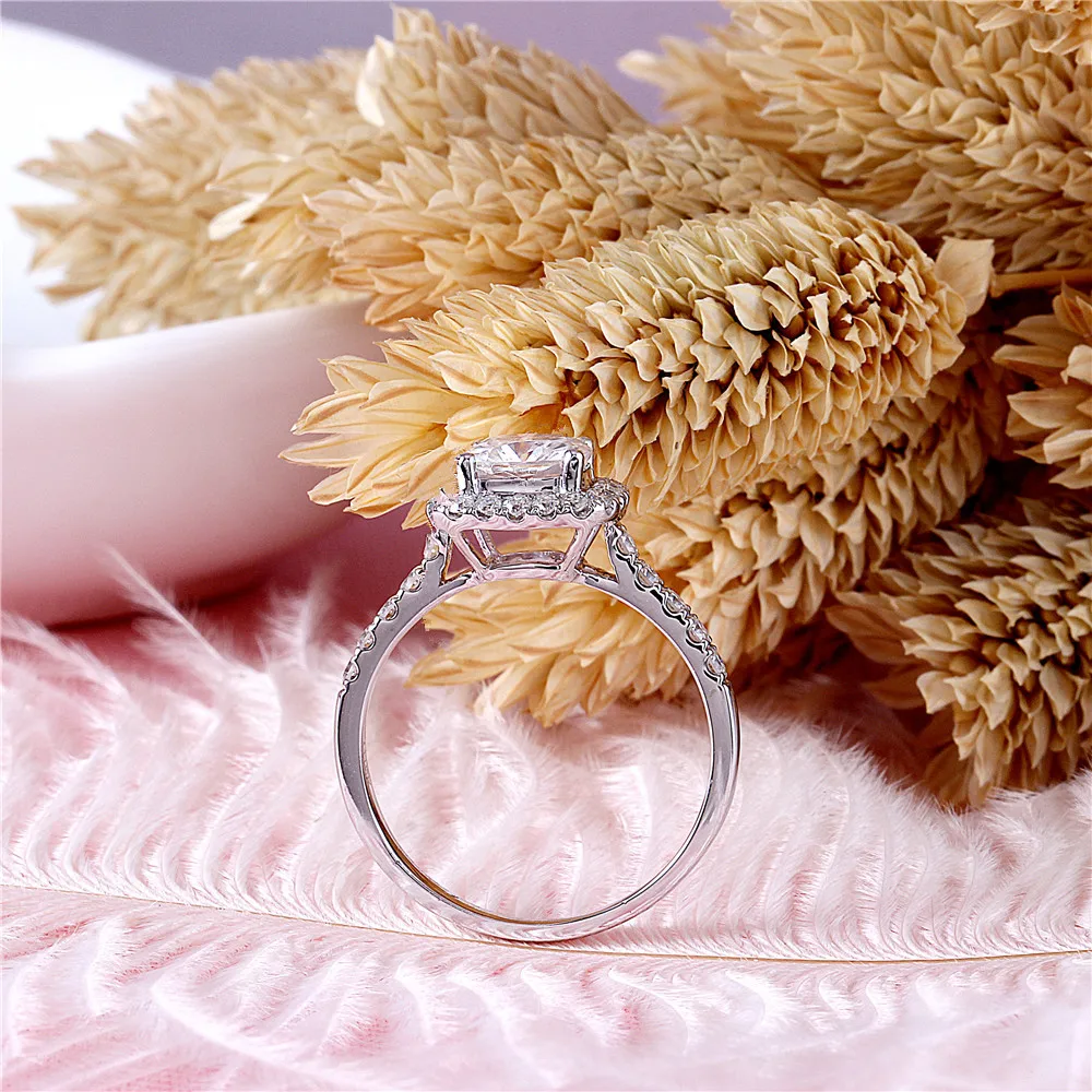 moissanite engagement ring- cushion cut (5)