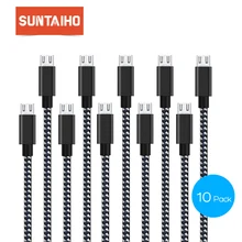 Micro USB Cable Fast Charger Cable,Suntaiho 10Pack Nylon Braid USB Cable Data Mobile Phone Cable for Samsung Xiaomi LG Phone Micro USB Cable Fast Charger Cable,Suntaiho 10Pack Nylon Braid USB Cable Data Mobile Phone Cable for Samsung Xiaomi LG Phone