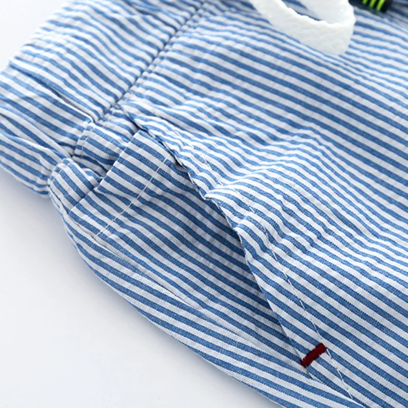 DIMUSI/хлопковые шорты в полоску с принтом для мальчиков; Летние трусы; шорты на завязках; Детские шорты; BC119