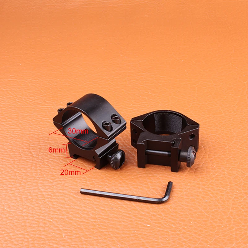Hunting Gun Accessories 30mm 1 2PCs Low Wide Profile Picatinny Weaver Rings Riflescope 20mm Rail Scope