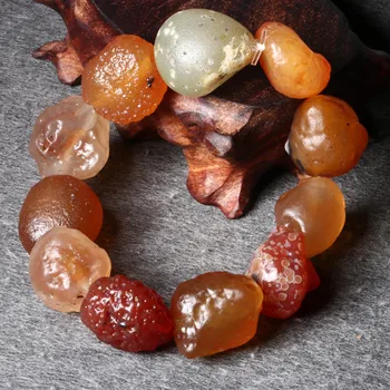 

Hetian stone colorful original stone alashan bracelet./1
