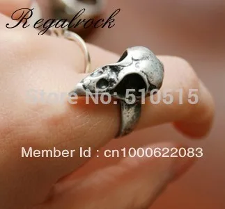 

2013 Hot Fashion Crow Bird Skull Ring
