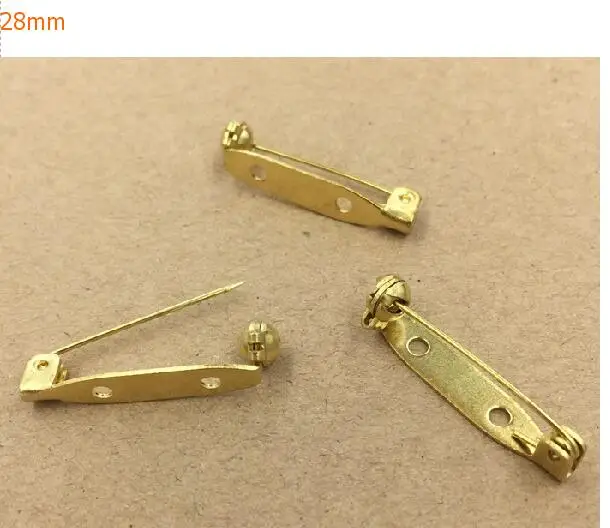 100pcs 15mm/28mm crown pad safety brooch(08775) for diy jewelry