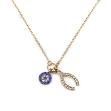 Collier mauvais œil à la mode, bijoux en os pour femmes et filles, nouvelle collection