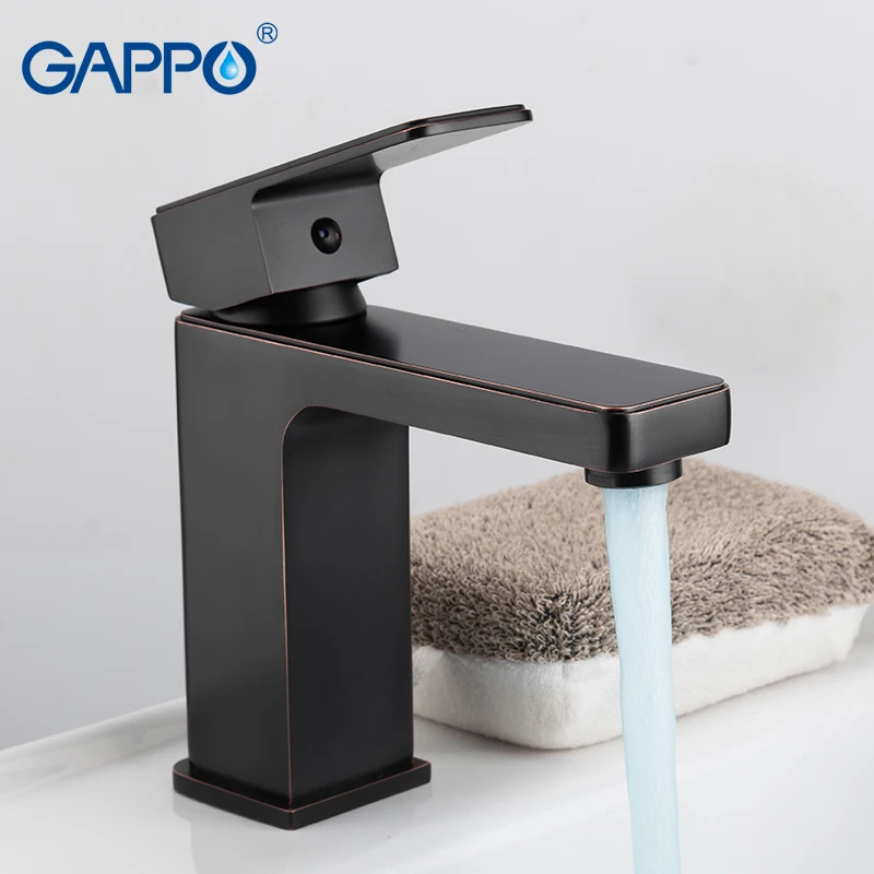 GAPPO basin faucet balck bathroom waterfall tap bath sink faucets water taps bath mixer deck mounted faucets