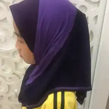 H1381 стиль Маленькая девочка хиджаб Красивая маленькая девочка мусульманская повязка на голову обертка смешанных цветов Быстрая