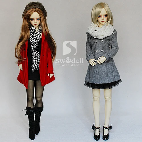 

Free Shipping 1/3 Bjd clothes Slim wool coat sd