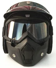 Preto Abrir Rosto Meio do Capacete De Couro Moto Capacetes Da Motocicleta do vintage Moto Casco Casque Para Harley capacete Headguard