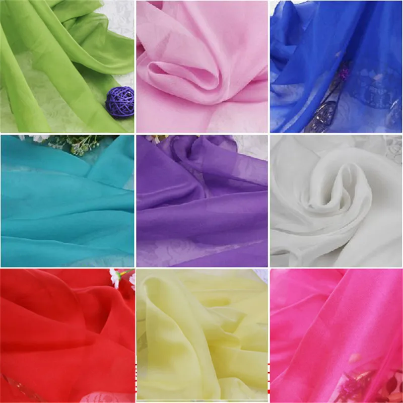 Good quality Sheer chiffon fabric , pure color transparent clothing ...