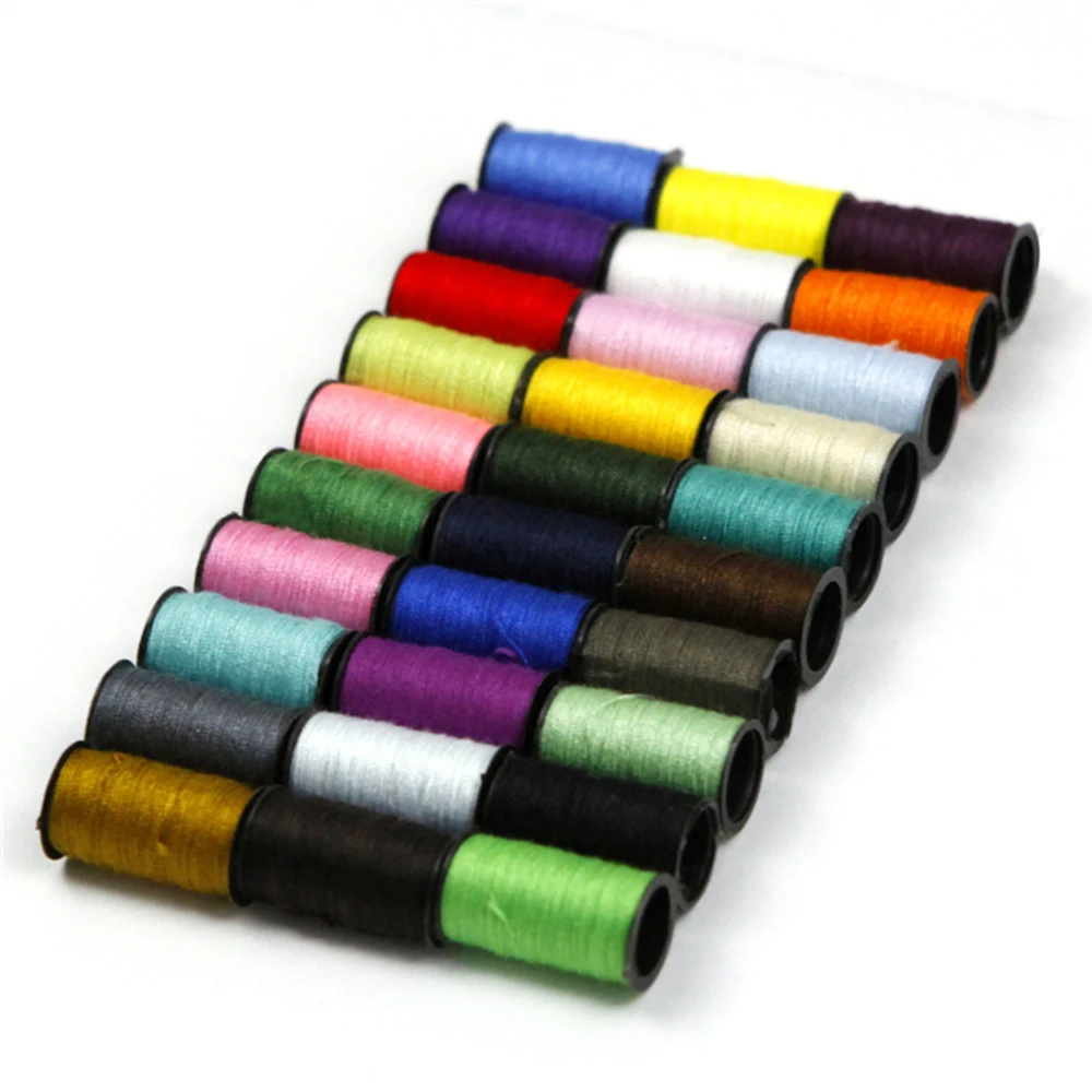 

30 Colors/set DIY Hand Sewing Tools Sets Needles Buttons Pin Scissors Thread Sewing Polyester Thread Sewing Tool Kits