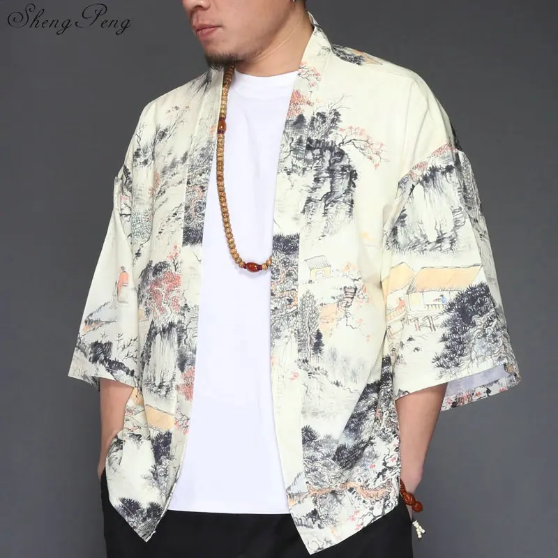 Kimono cardigan men traditional japanese kimonos yukata men shirt japan ...