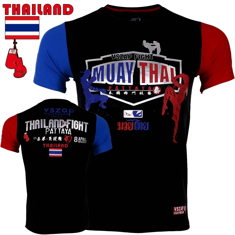 Thailand Pattaya Style Muay Thai Boxing Training T Shirt MMA Fitness Tee  Kickboxing Fightwear Cotton Breathable Running T Shirt|Trainning & Exercise  T-shirts| - AliExpress