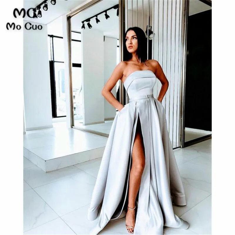 Sweetheart-Vestido-De-Festa-Evening-Dress-Long-2019-Formal-Dress-Women-Elegant-Satin-Side-Slit-Party