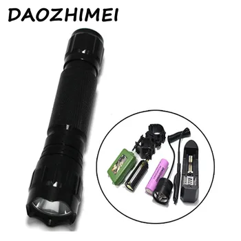 

5000 Lumens XM-L T6 L2 Hunting Tactical LED Flashlight Shot Gun Mount+Tactical mount+Remote switch+ Charger+Battery+box