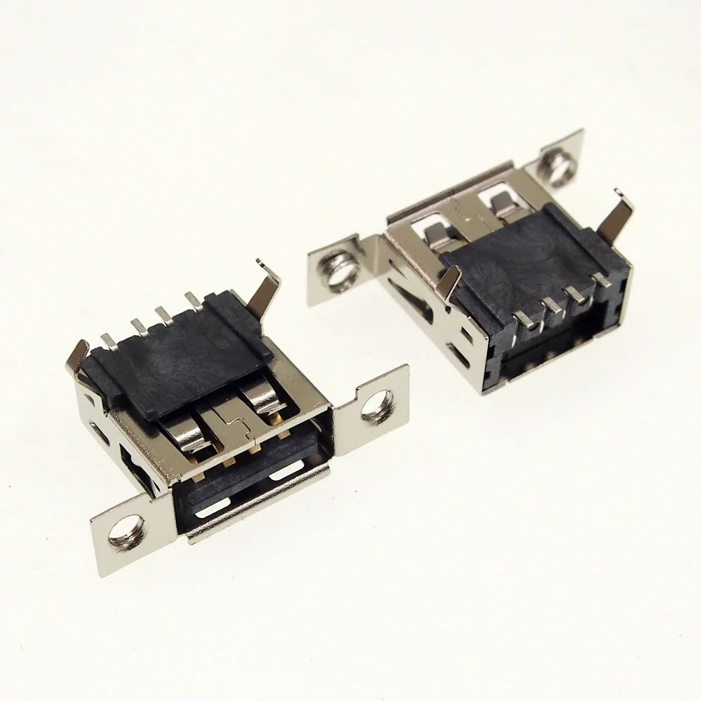 

10pcs USB 2.0 Female Socket 2.0USB AF Connector With Screw Holes