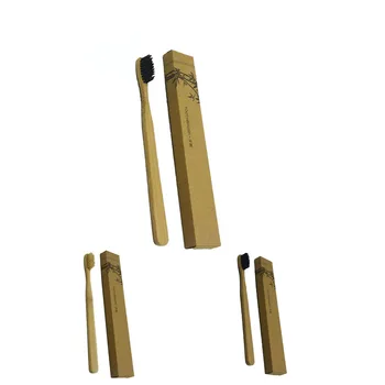 

NEW Bamboo Handle Toothbrush Nylon/Sharpen Wire Bristles Toothbrushes for Home Hotel For Adults 18.5cm*5mm