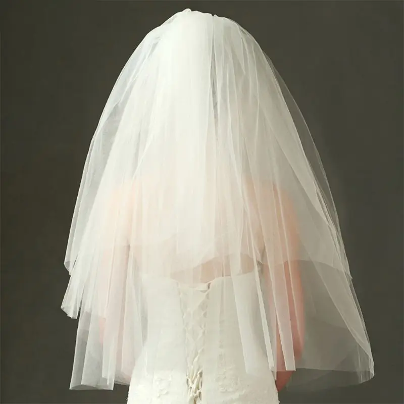 Tulle Wedding Dress Veils Fluffy Mesh White Multi Layer Bridal Hair