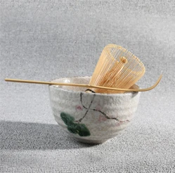 Чай церемония матча керамическая чашка для чая Bamboo чайная ложка веничек для чая «маття» японский Чай ware Чай инструмент 4 стиль чаша для маття комплект - Цвет: Lotus set
