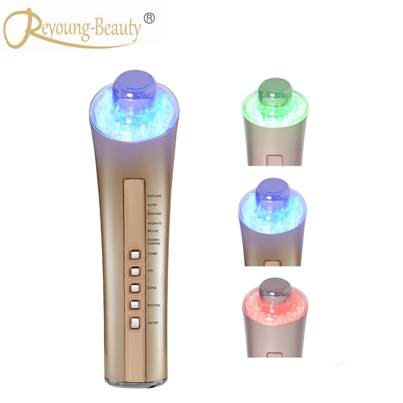 

Home use Ultrasonic Galvanic ion Skin Cleansing Anti-Aging Acne Wrinkle Remove PDT Light Led Photon Therapy Face Beauty Device