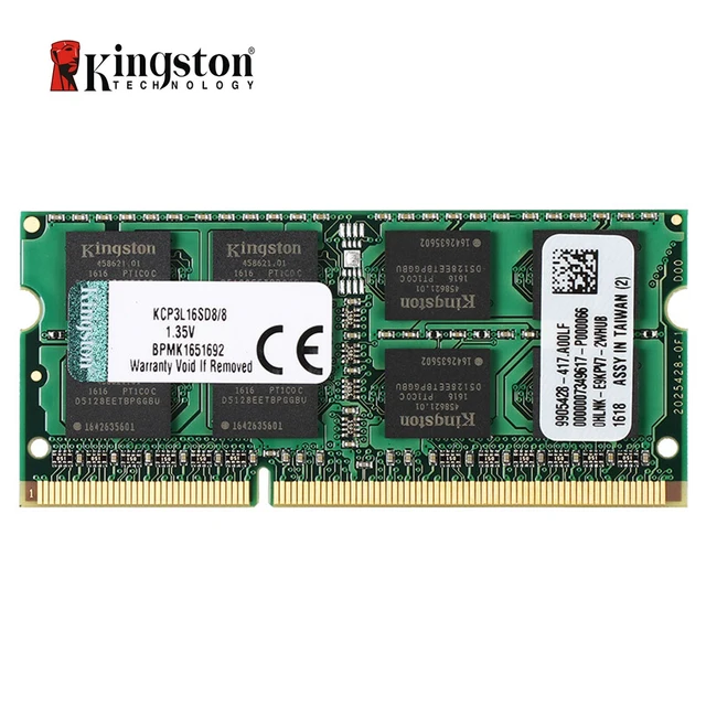 $32.67 Kingston 8GB DDR3L 1600MHz 1.35v Laptop RAM (KCP3L16SD8/8)
