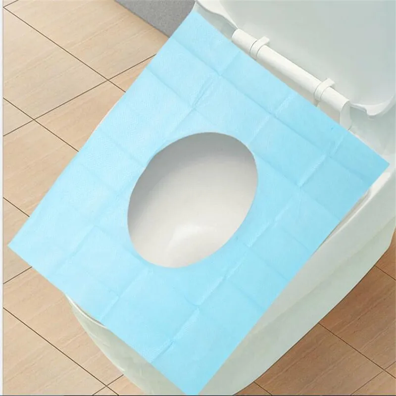 

10Pcs Travel Disposable Toilet Seat Cover Mat 100% Waterproof Toilet Paper Pad Waterproof Bacteria Toilet Seat Cover