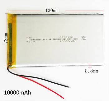 

3.7V 10000mAh Lithium Polymer Li-Po Rechargeable Battery For GPS PSP DVD Power bank 9" 11" PAD Tablet PC laptop nootbook 8873130
