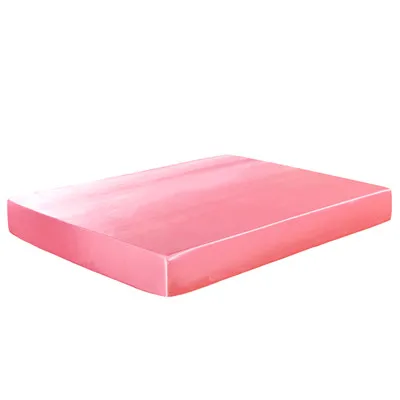 Gggggo дома,простынь на резинке сатин Супер мягкий установленный король / королева / полный / двойной / одиночный для домашнего / гостиничного постельного белья - Цвет: pink