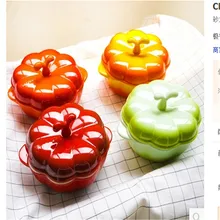 Керамика 5 дюймов креативный Модный комбинезон с тыквой суп горшок/фрукты Кастрюля/антипригарное молоко сковорода плита выпечки горшок