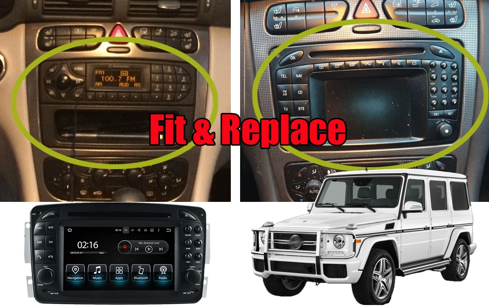 For Mercedes Benz G W463 1998~2004-a
