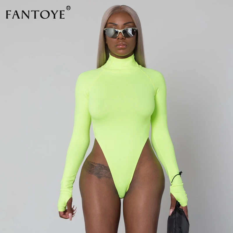 Fantoye Sexy Long Sleeve Bodysuits Women 2018 Autumn Winter Black Slim Bodycon Jumpsuits Rompers Ladies Stretchy Bodysuit Tops