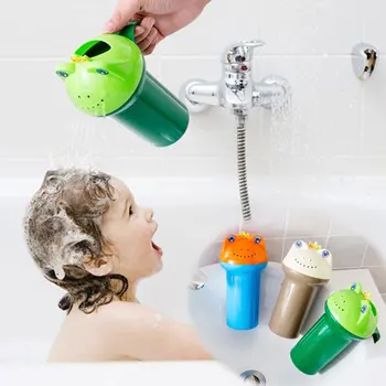 

Cute Cartoon Animal Frog Baby Shampoo Baby Bath Shower Child Play Cup Baby Bath Cup Children Bathing Tools