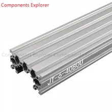 Profilé d'extrusion en aluminium, couleur argent, 1000mm, 4080U V, découpe arbitraire