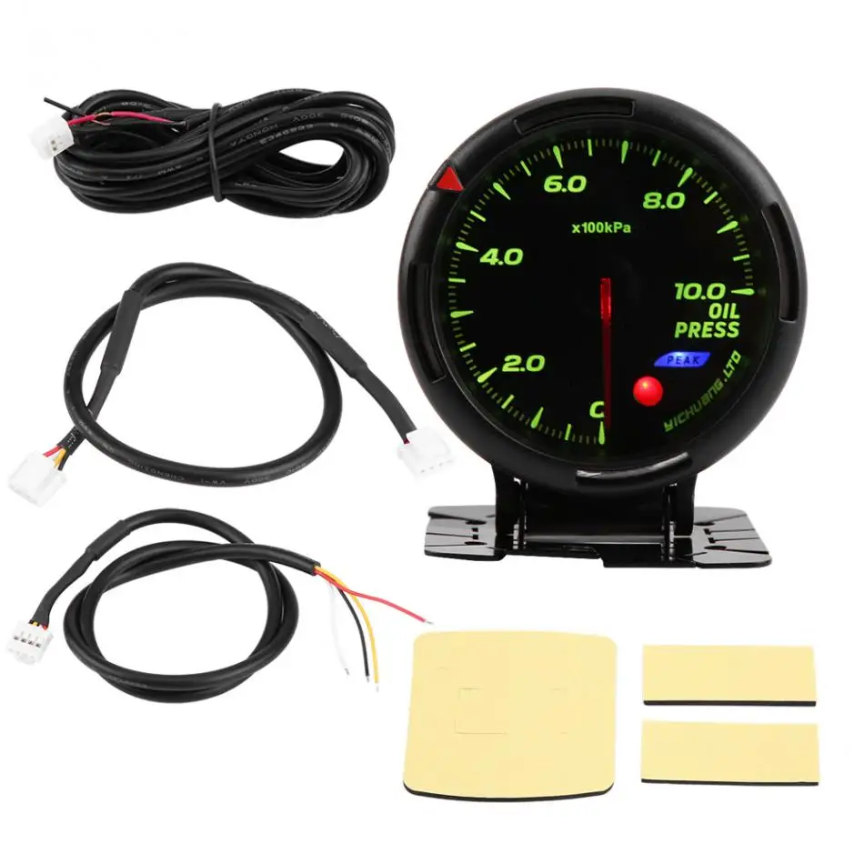 12 V 64 цветной светодиодный измеритель давления масла с датчиком NPT1/8 для авто гоночного автомобиля