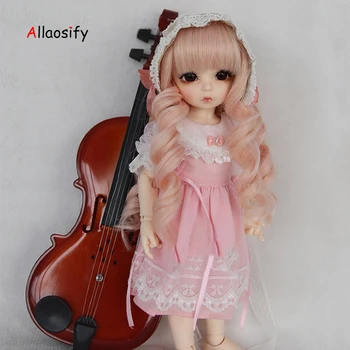 

Allaosify Bjd / SD as doll wig gold long straight hair 1/ 6 high temperature doll wig with bang bjd hair bjd wig free shipping